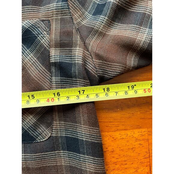 Soft Surroundings Dress Women's‎ XS Dorset Drop Waist Flannel Midi Brown Plaid - Picture 9 of 12